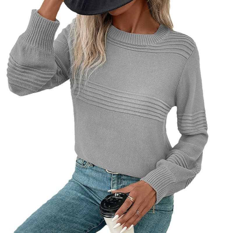 Damen exklusiver Strickpullover mit strukturiertem Design Stalluxe