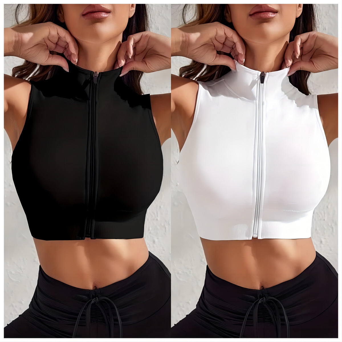 Damen Sportliches Crop-Top Stalluxe