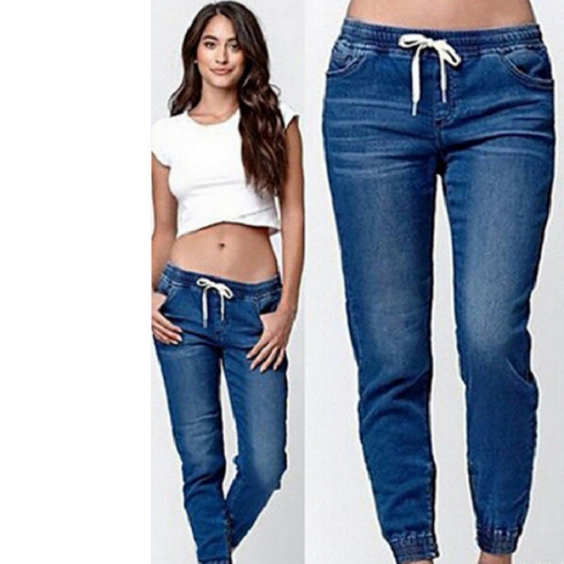 Damen Joggingjeans mit elastischem Bund und praktischen Taschen Stalluxe