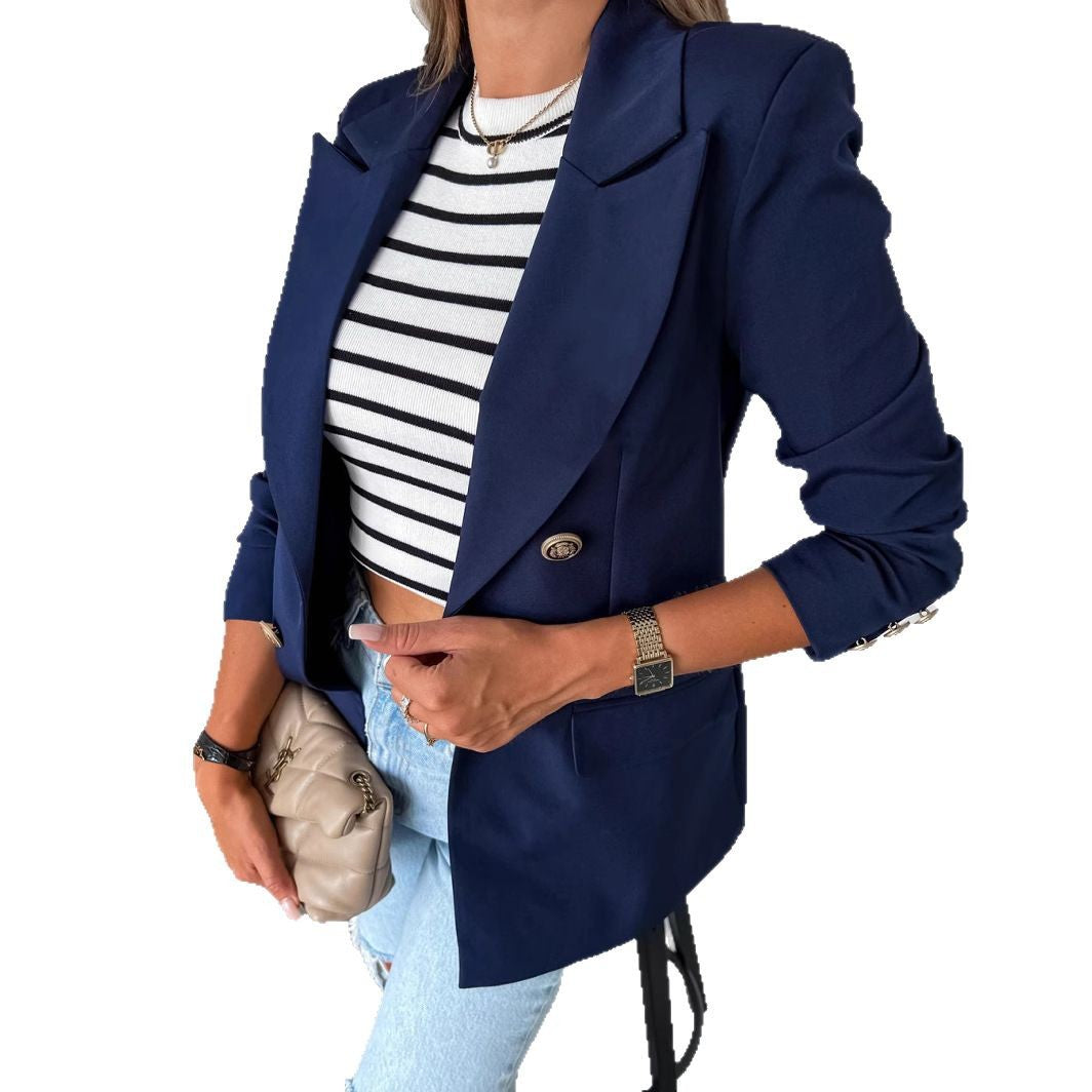 Damen Eleganter Blazer im modernen Schnitt mit doppelter Knopfreihe Stalluxe