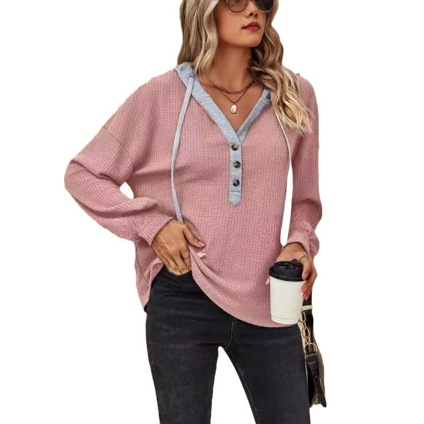 Damen Oversized Pullover mit Knopfleiste Stalluxe