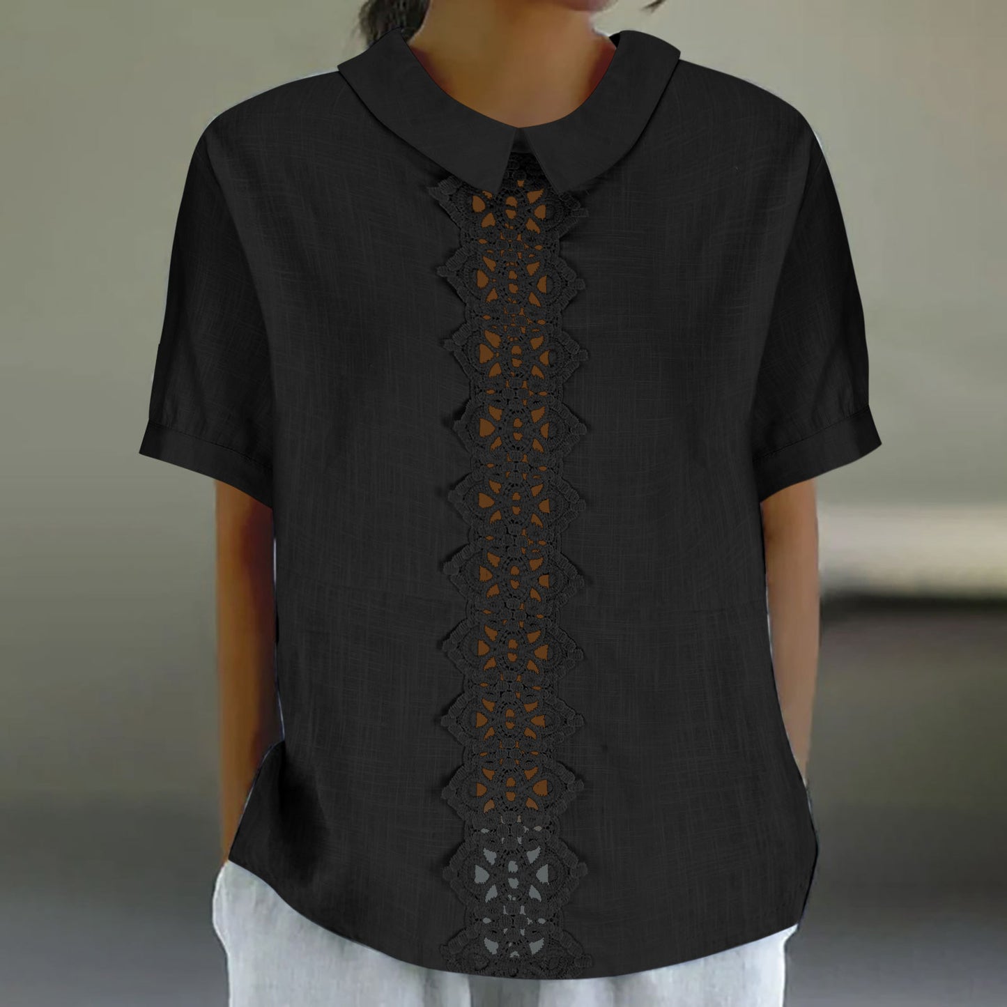 Damen Baumwollbluse mit Stickereidetails Stalluxe