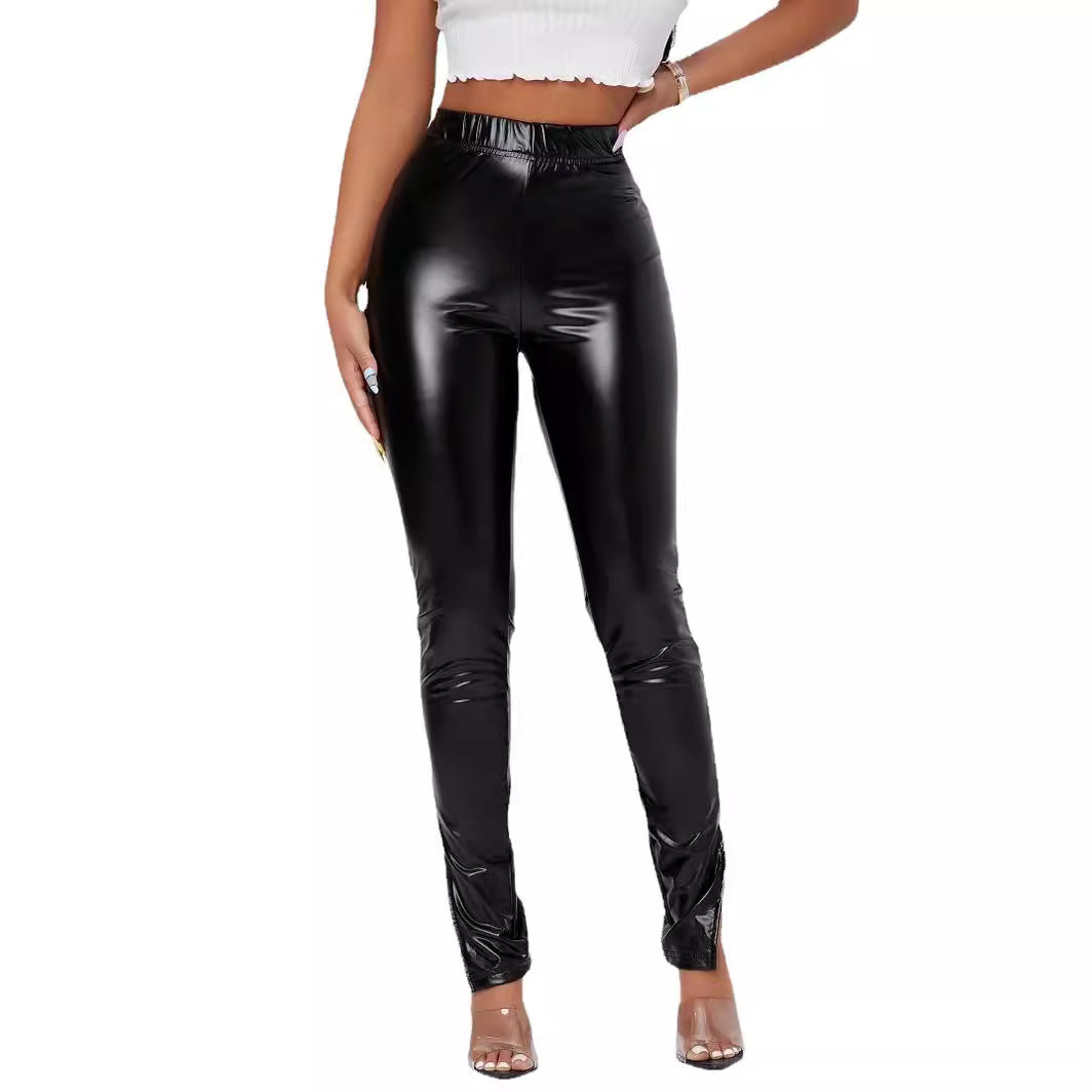 Damen Hochglänzende Leggings mit figurbetonter Passform Stalluxe