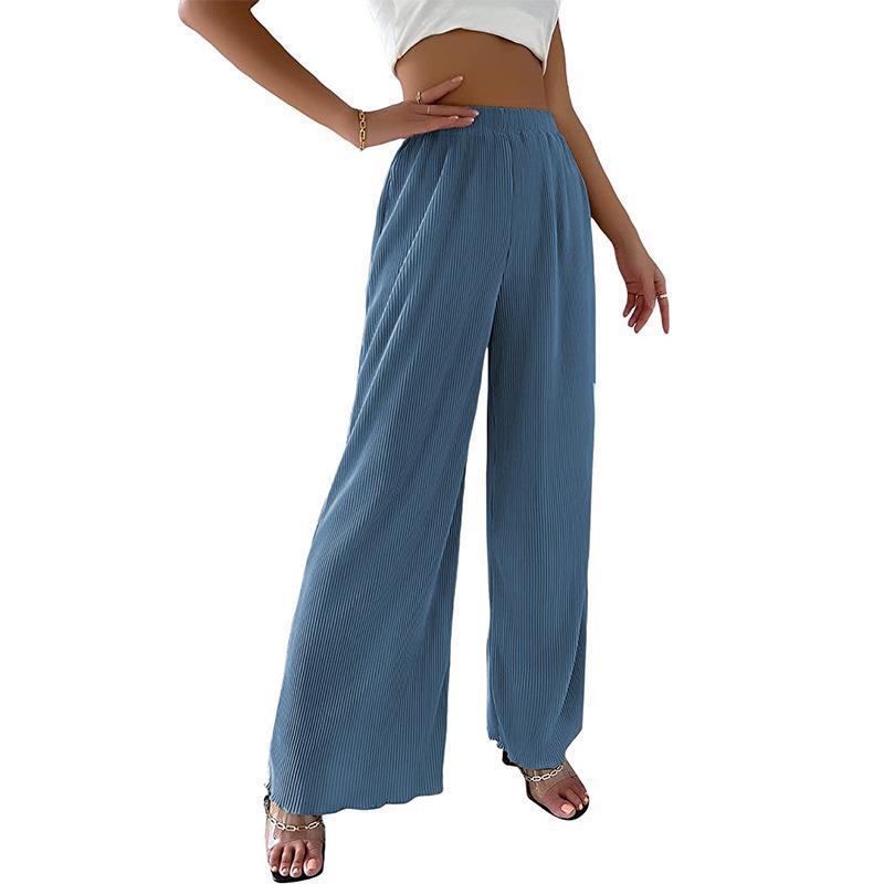 Women's Flowing Pleated Wide-Leg Trousers Stalluxe