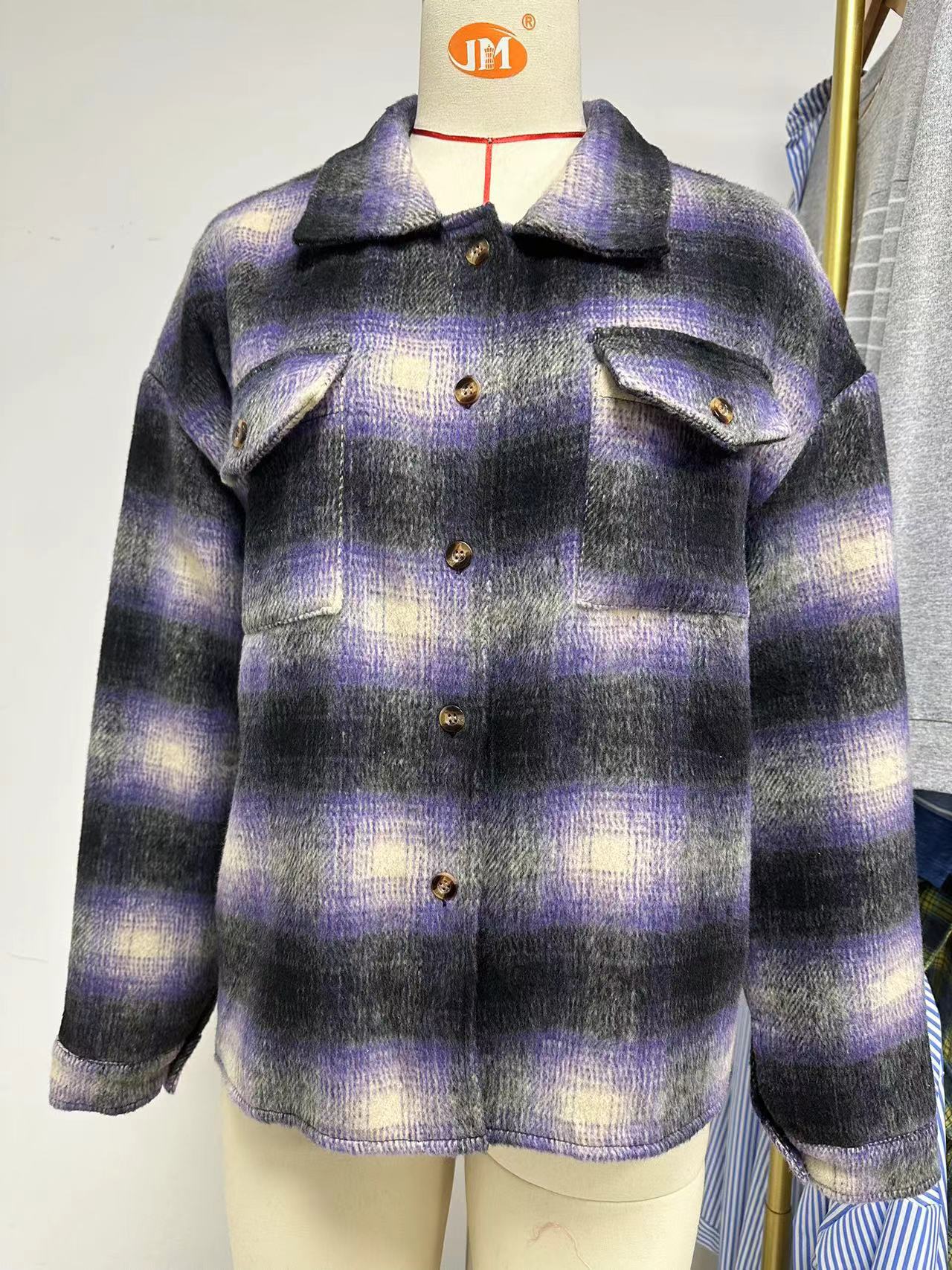 Damen Karierter Flanell Overshirt mit Brusttaschen und lässigem Schnitt Stalluxe