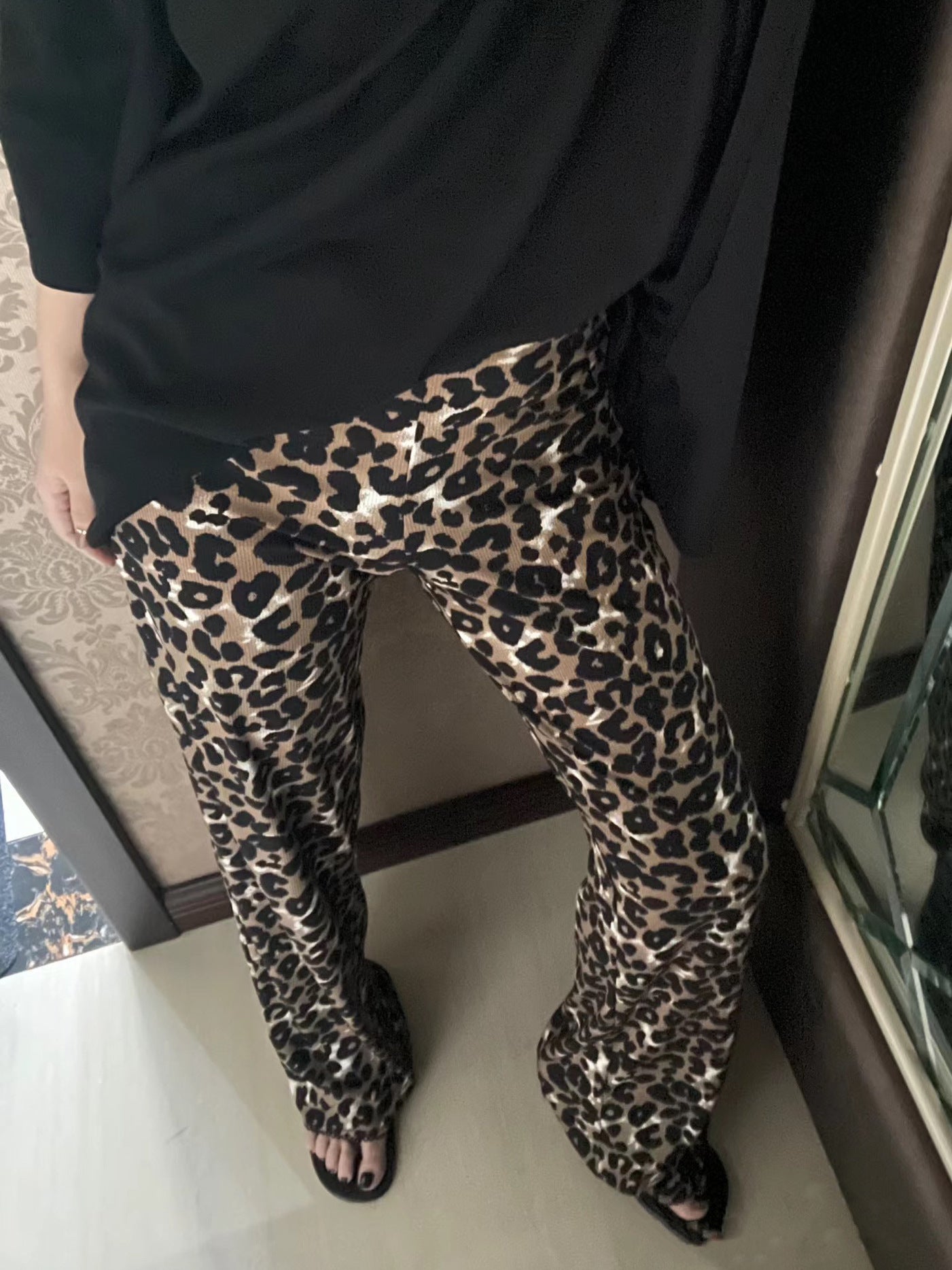 Damen Stylische Leoprint-Hosen im lässigen Schnitt Stalluxe