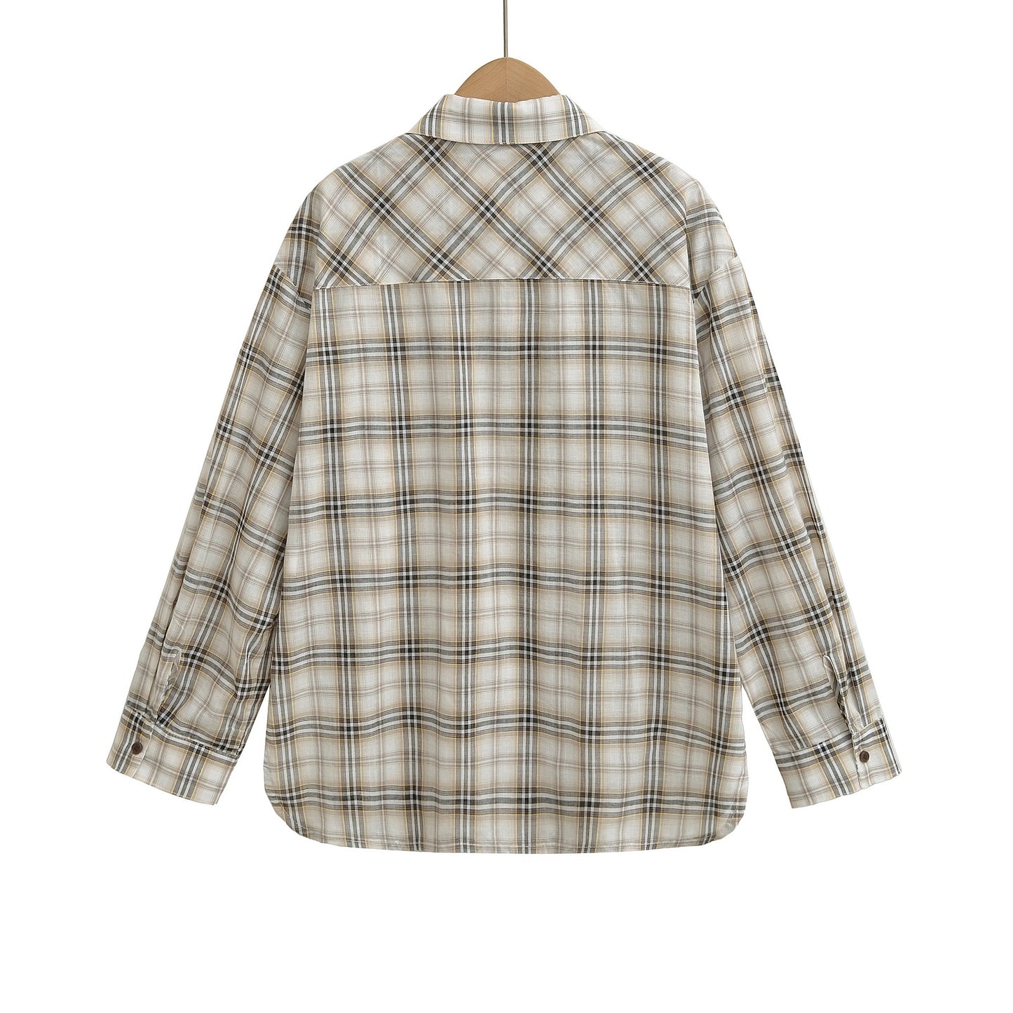 Damen lässige Karoshirt mit oversized Schnitt und praktischer Brusttasche Stalluxe