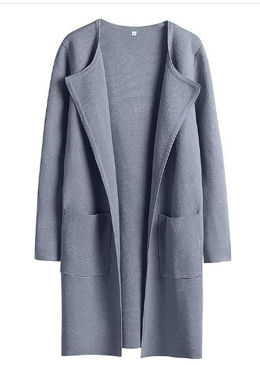 Damen Strickmantel mit lässigem Schnitt und praktischen Taschen Stalluxe