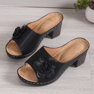 Damen Komfortable Sandaletten mit Blüten-Design Stalluxe