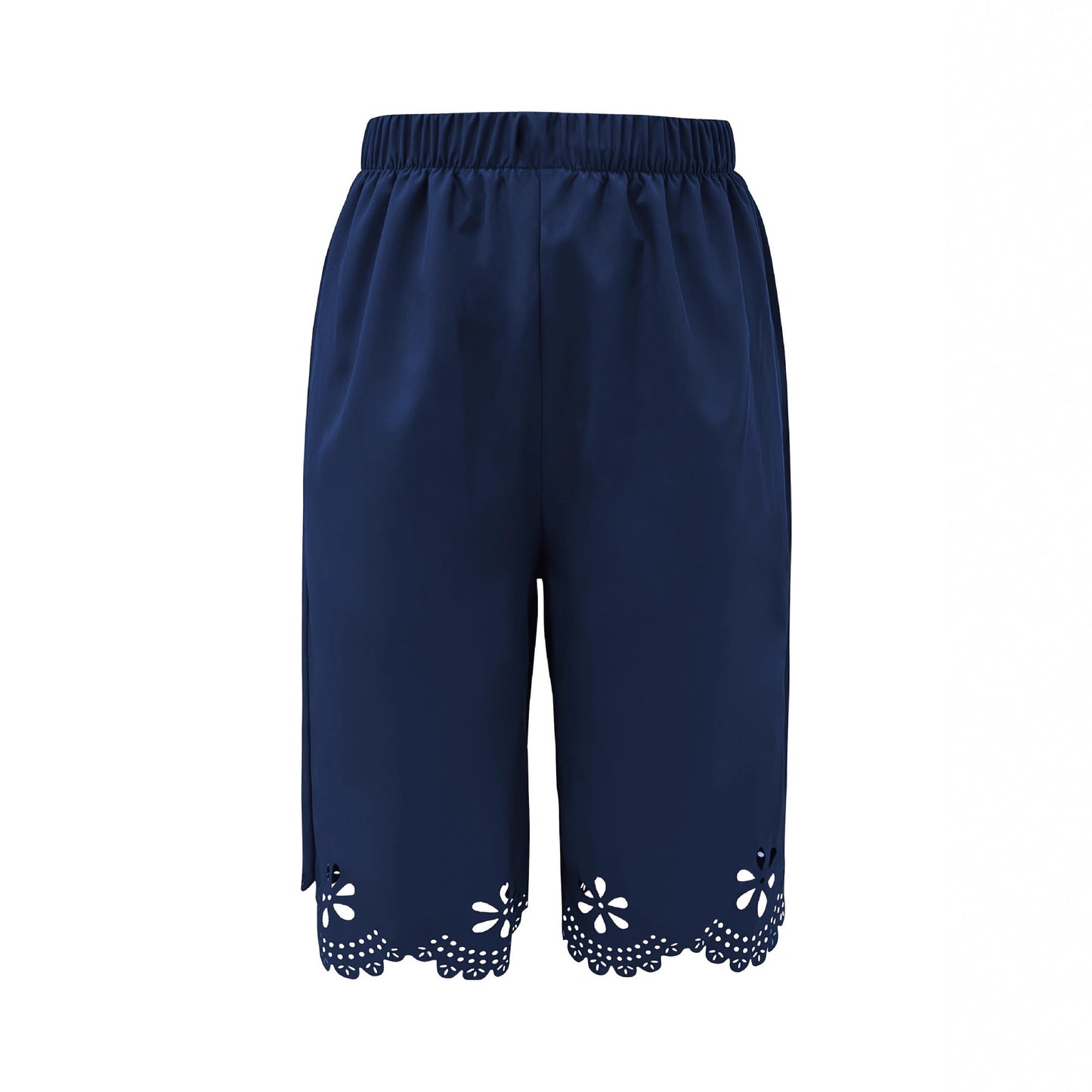 Damen Weite Culotte mit elegantem Lochmuster und elastischem Bund Stalluxe