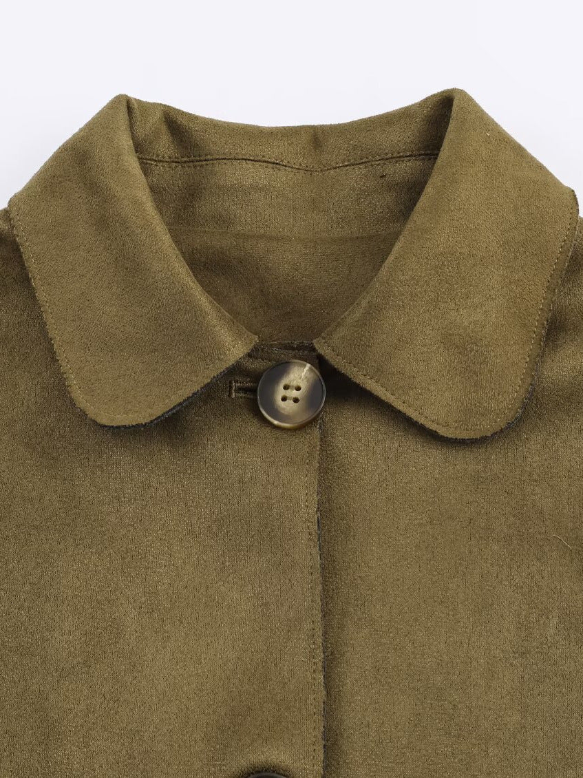Damen modische Kurzjacke mit praktischen Taschen und dezentem Kragen Stalluxe