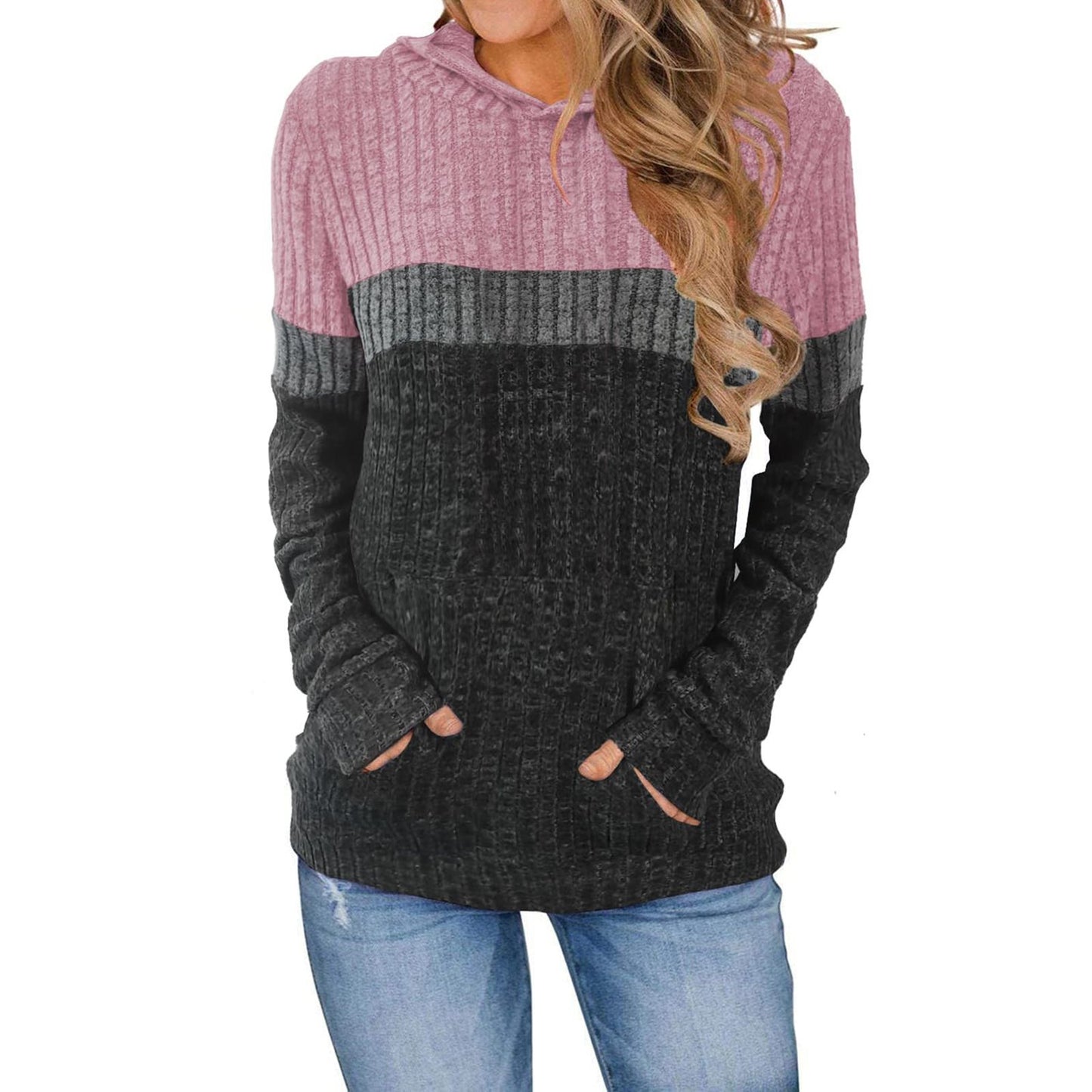 Damen Hoody mit strukturierter Oberfläche und praktischen Taschen Stalluxe