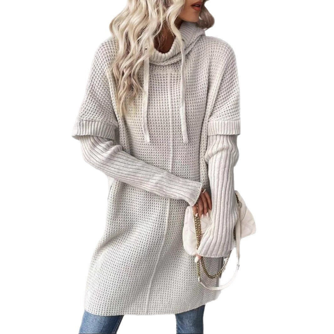 Damen Kapuzenpullover mit modernem Strukturstrick Stalluxe
