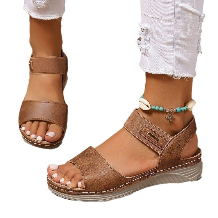 Damen komfortable Sandalen mit verstellbarem Riemen und anatomischer Fußbett-Technologie Stalluxe