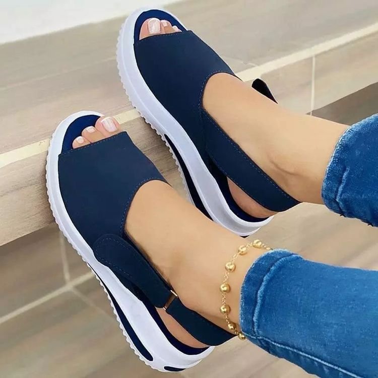 Damen Bunte Sandalen mit elastischer Ferse Stalluxe