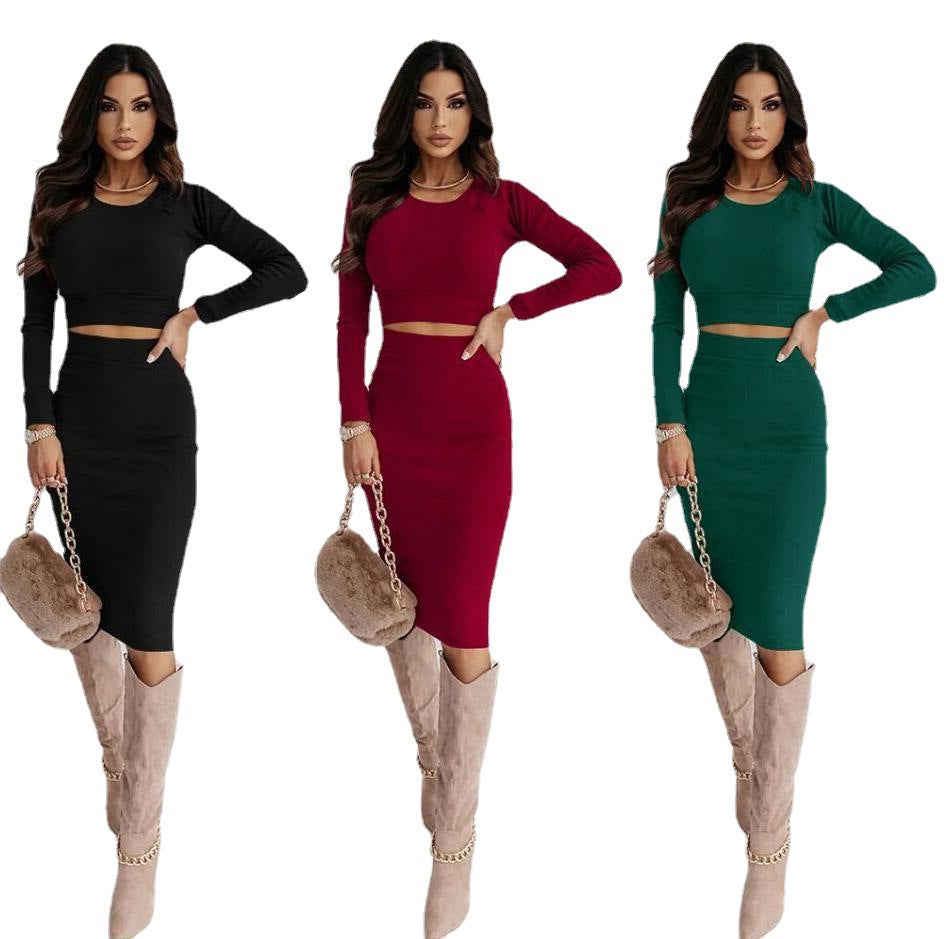 Damen Modischer Crop-Pullover aus Rippenmaterial Stalluxe