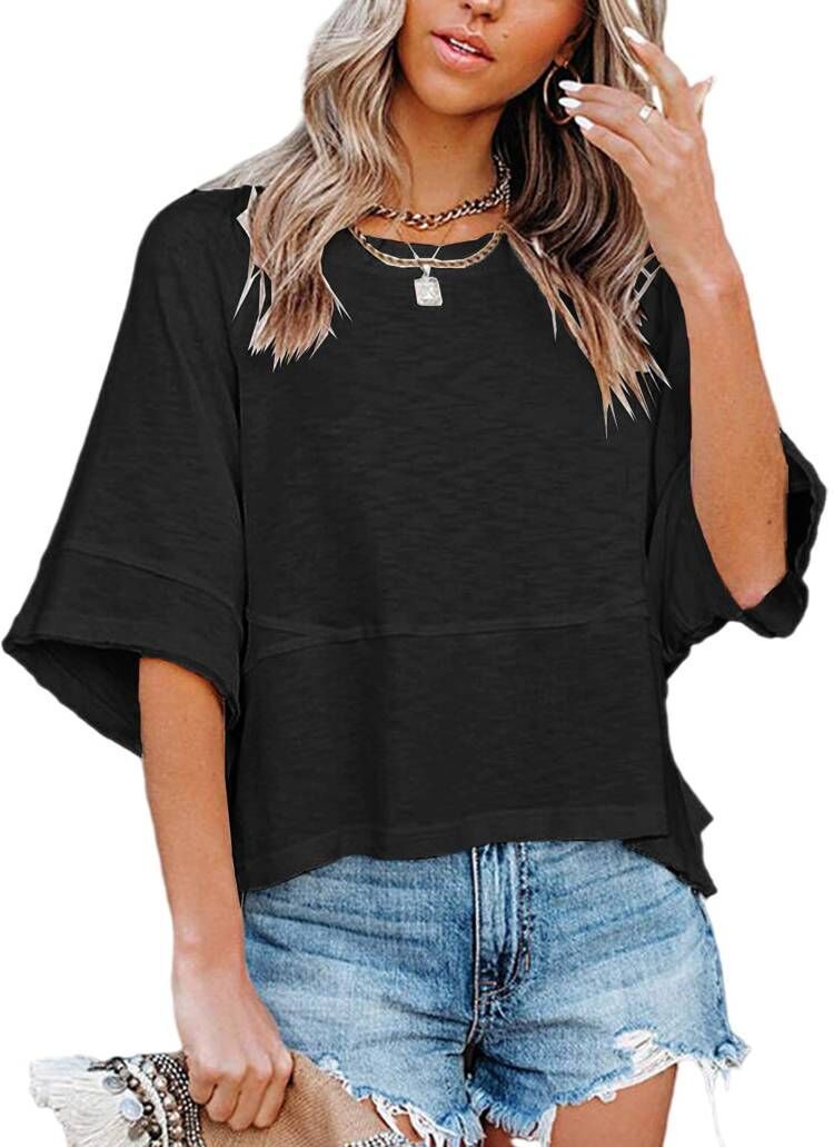 Women's Quarter-Sleeve Boxy Top Stalluxe