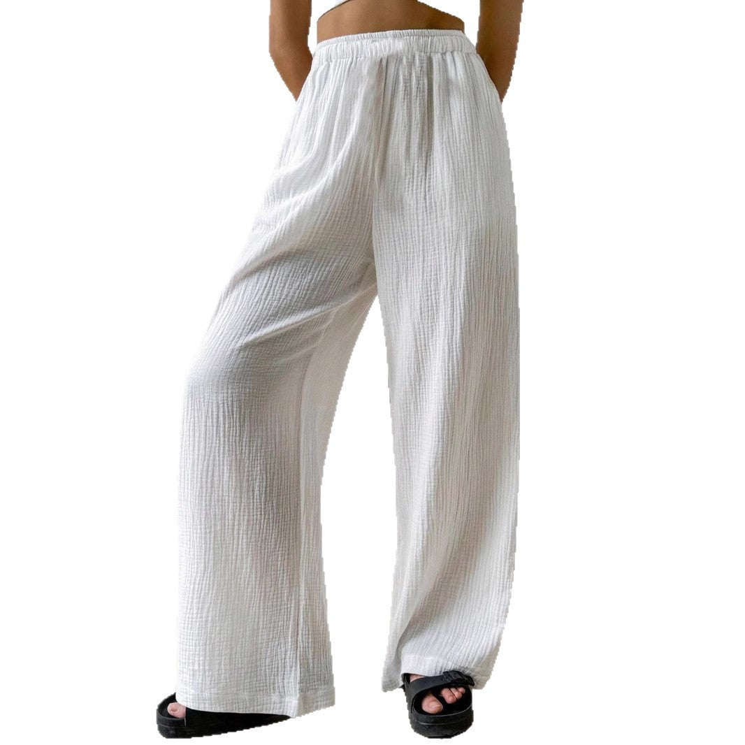 Damen Leichte und elegante weit geschnittene Hose Stalluxe