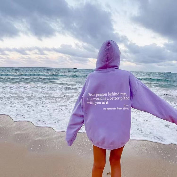 Damen Oversized Kapuzenpullover mit inspirierendem Schriftzug Stalluxe