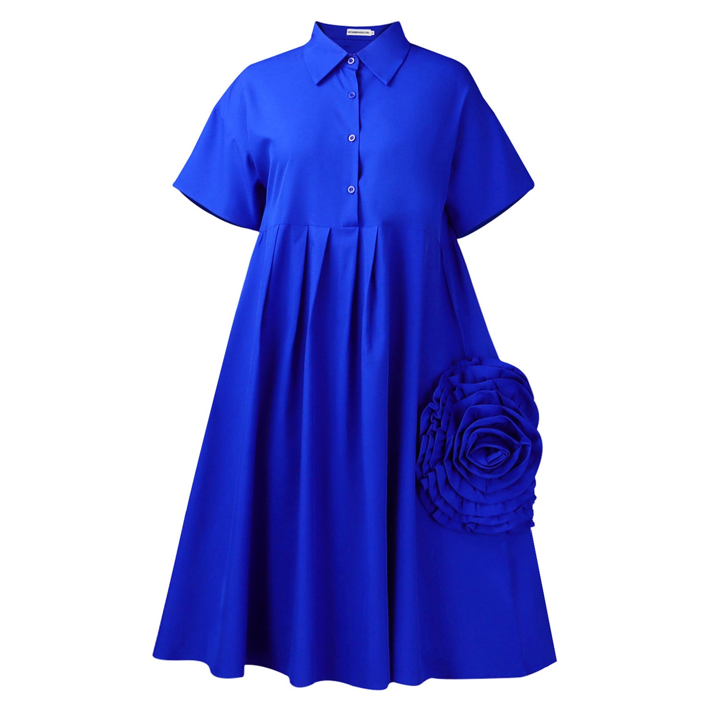 Damen A-Linien Kleid mit voluminösem Blumendetail Stalluxe