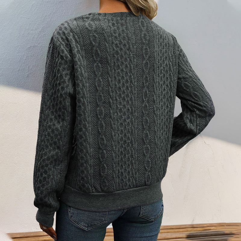Damen Strickpullover mit dekorativen Knöpfen Stalluxe