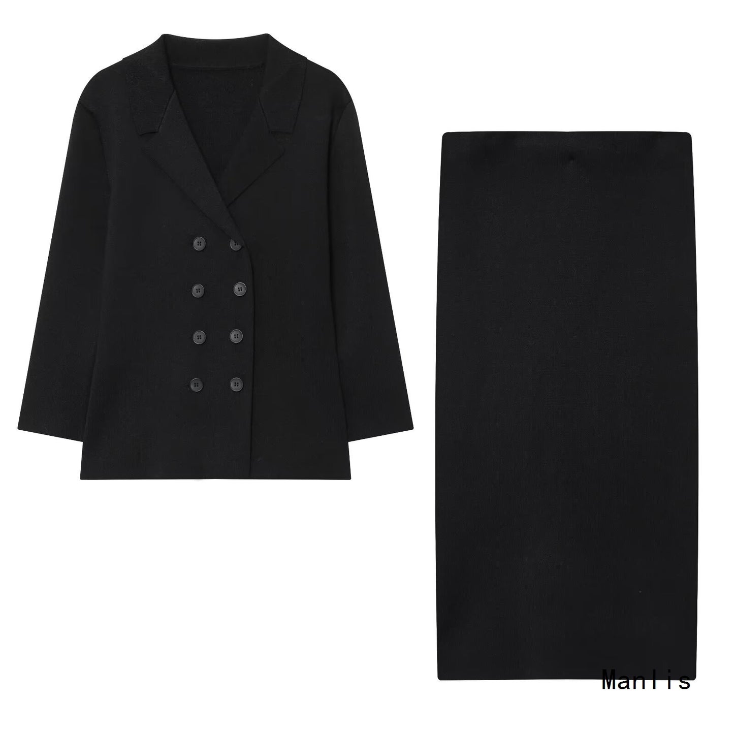 Damen modische Doppelknopf-Jacke mit elegantem Schnitt und breitem Revers Stalluxe