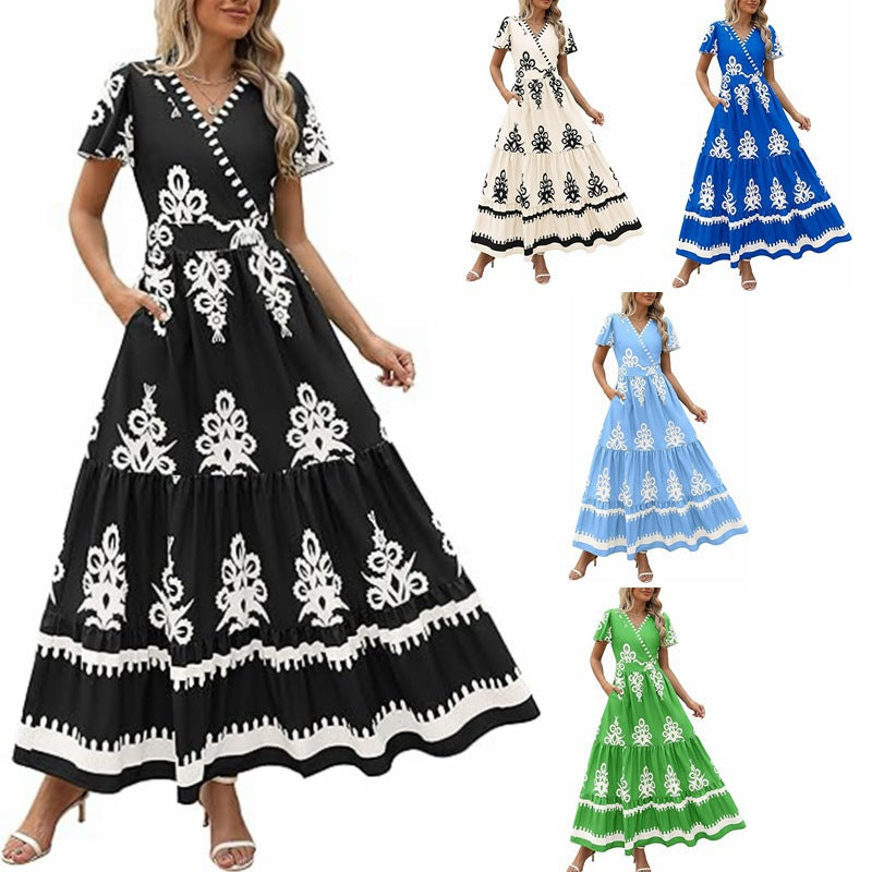 Damen Maxikleid mit romantischen Stickereien Stalluxe