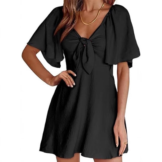 Damen Sommerkleid mit elegantem Knotendesign Stalluxe