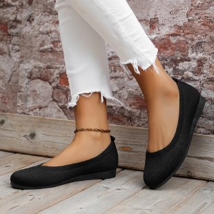 Damen elegante und bequeme Ballerinas mit atmungsaktivem Obermaterial Stalluxe