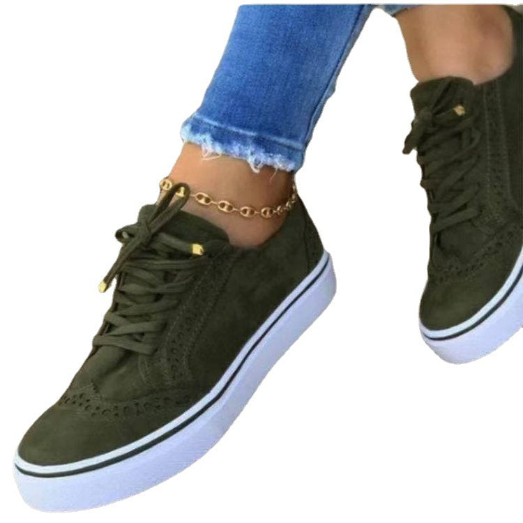 Damen sportive Sneaker mit dekorativen Broguing-Details und atmungsaktiver Sohle Stalluxe