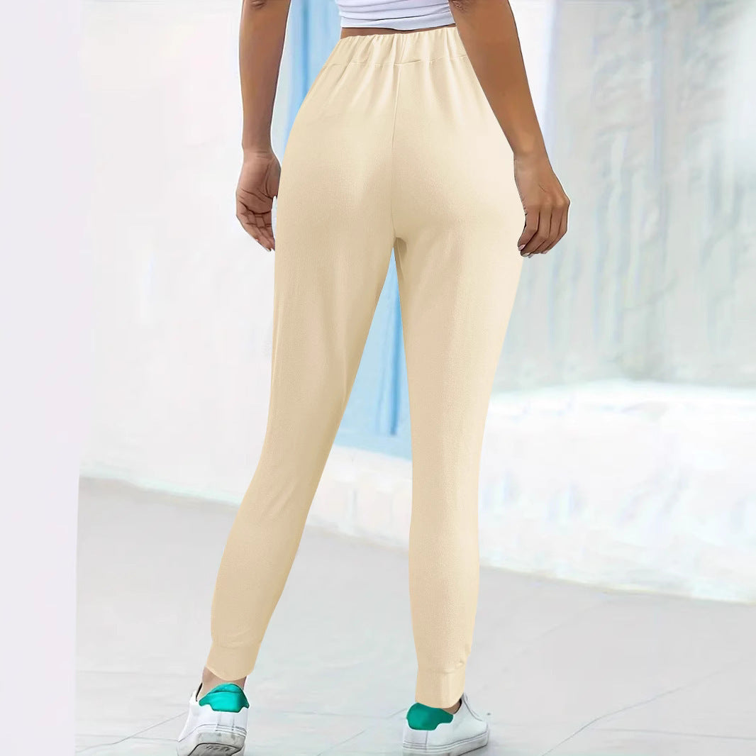 Damen bequeme Freizeithose mit elastischem Bund und Taschen Stalluxe