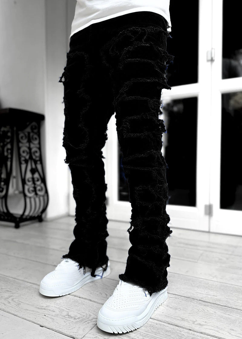 Herren modische Ripped Denim-Hose im lässigen Street-Style Stalluxe