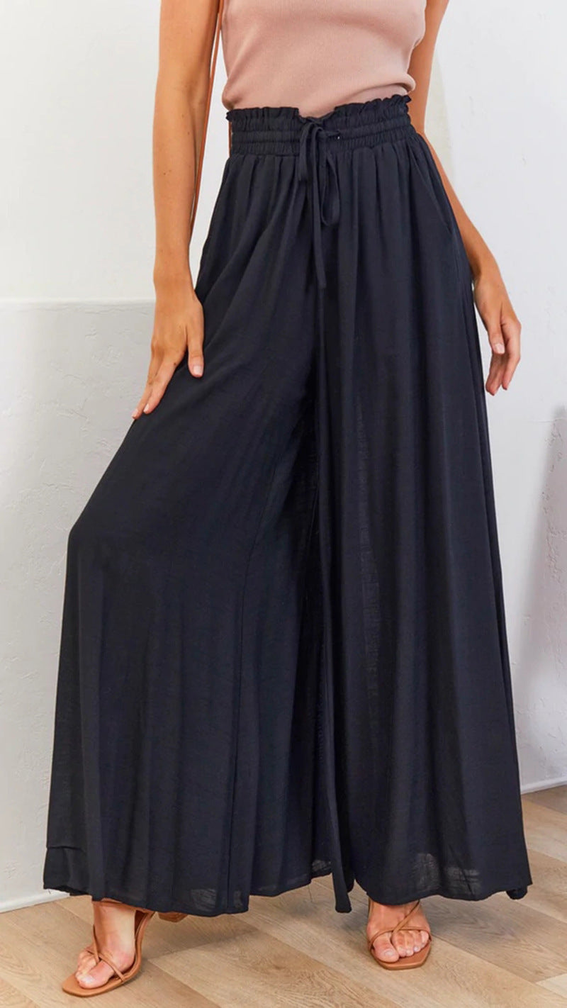 Women's Bohemian Style Maxi Skirt with Drawstring Waist Stalluxe