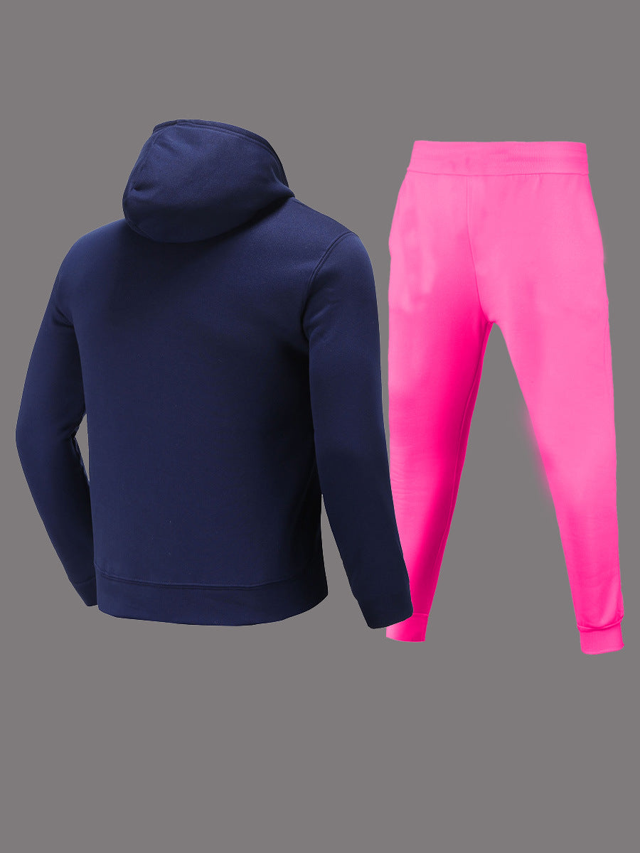 Damen Hoodie und Jogginghose Set mit auffälligem Schriftzug und buntem Design Stalluxe