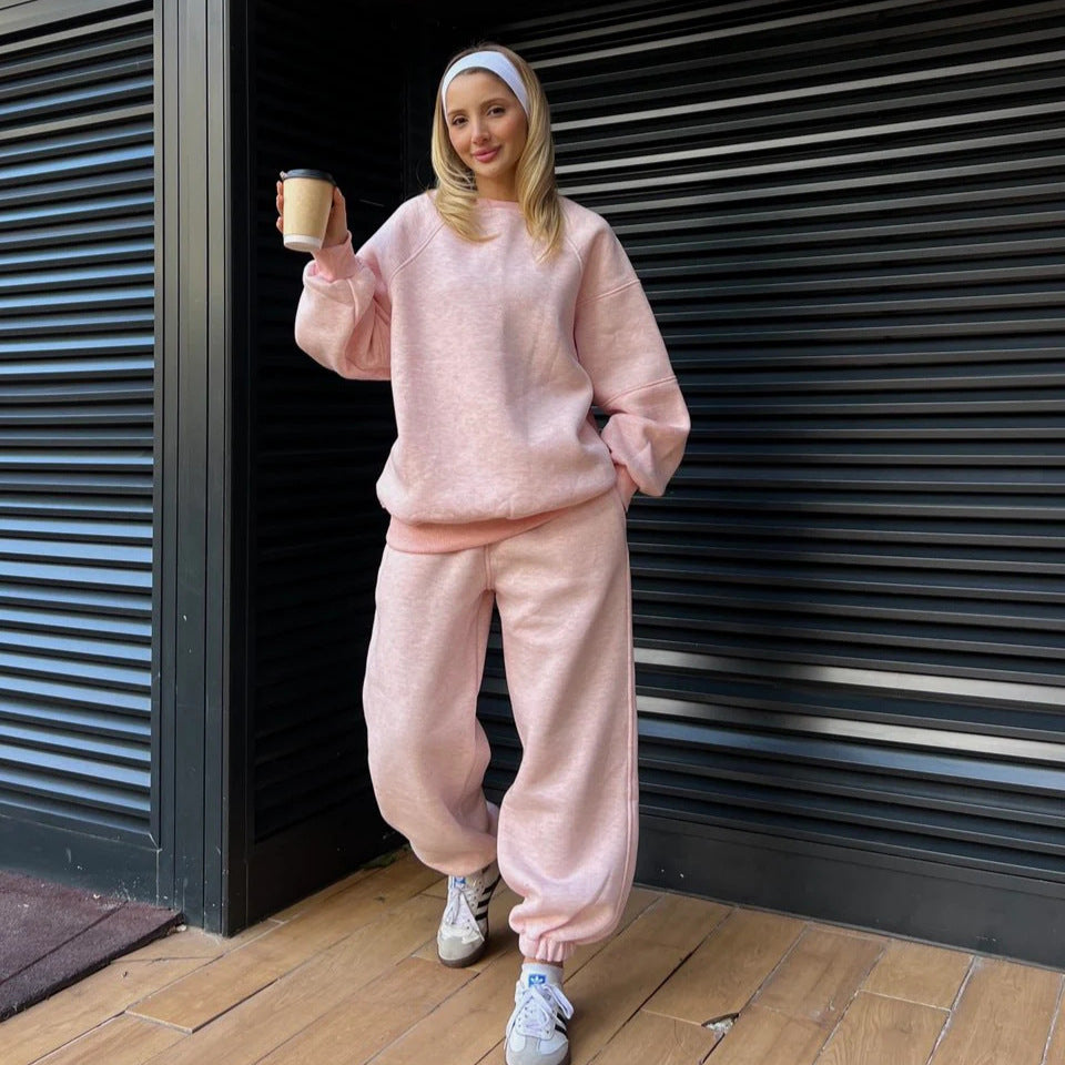 Damen gemütlicher Oversize Hoodie und Sweatpants Set Stalluxe