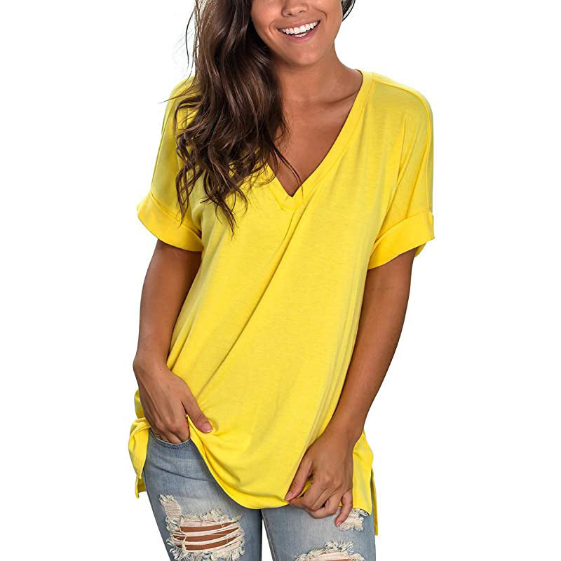 Women's Casual V-Neck T-Shirt Stalluxe