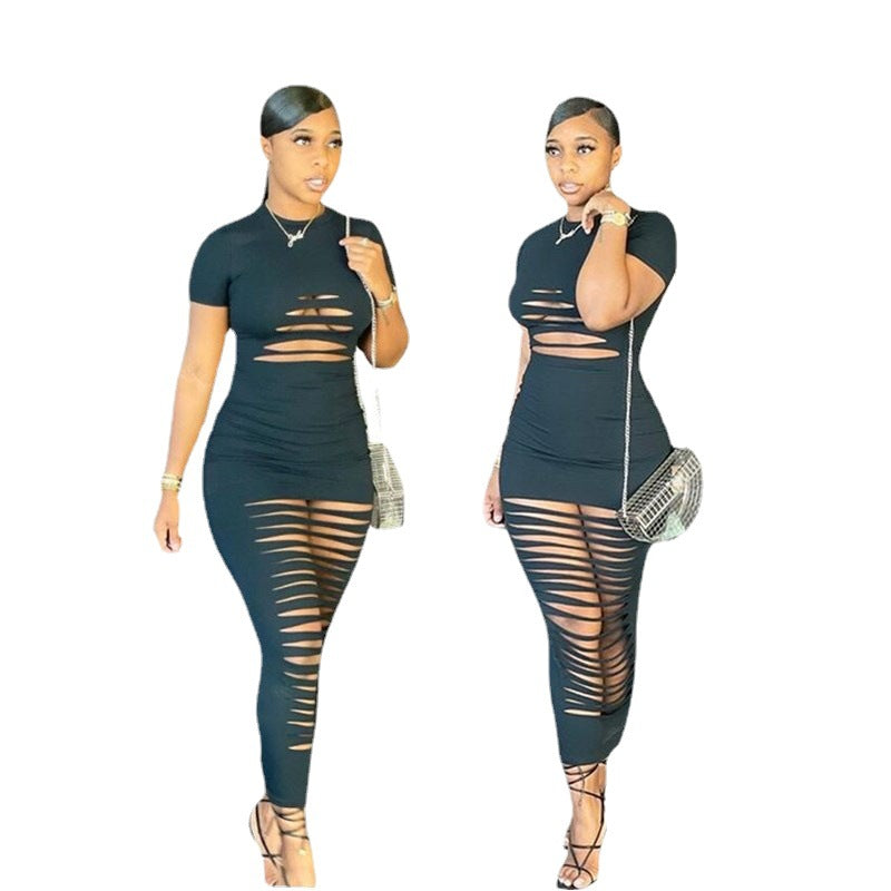 Damen Strappy Maxikleid mit aufregendem Cut-Out-Design Stalluxe