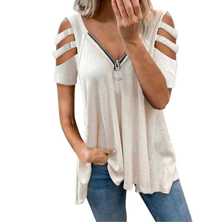 Damen Strickpullover mit modischen Cut-Out-Ärmeln Stalluxe
