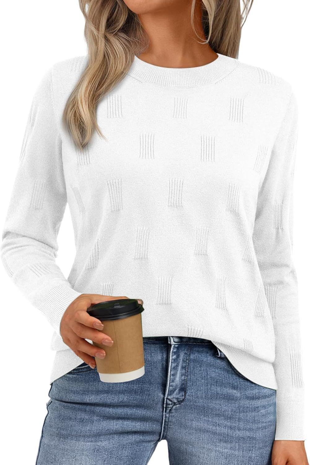 Damen Strickpullover mit strukturiertem Muster Stalluxe