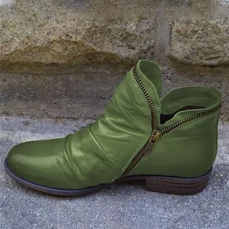 Damen Stiefeletten mit dekorativem Reißverschluss und geschmeidigem Leder Stalluxe