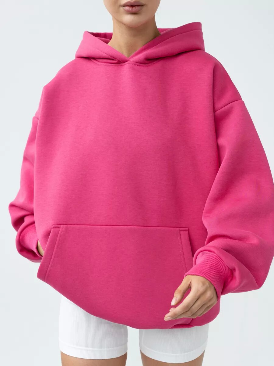 Damen Oversized Hoodie mit praktischem Kangaroo-Taschen-Design Stalluxe