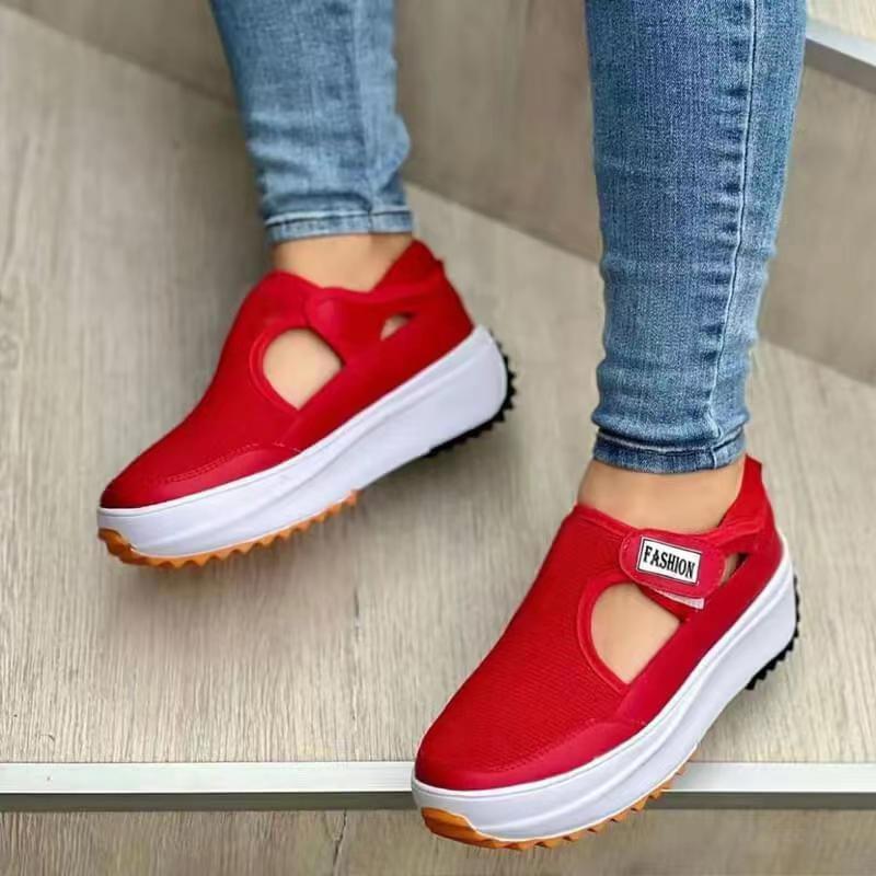 Damen trendige Slip-On Sneakers mit rutschfester Sohle und atmungsaktiver Mesh-Oberfläche Stalluxe