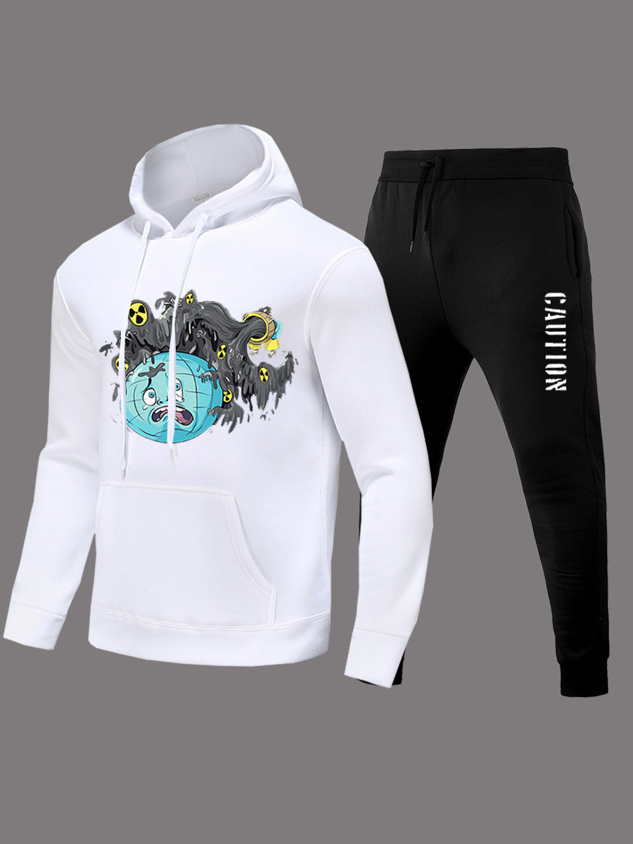 Damen Hoodieset mit auffälligem Grafikdesign und bequemen Jogginghose Stalluxe