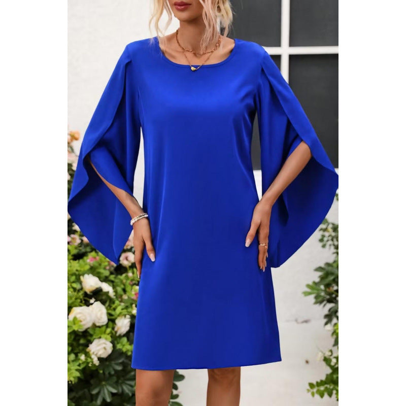 Damen Cape-Kleid mit eleganten Ärmeln Stalluxe