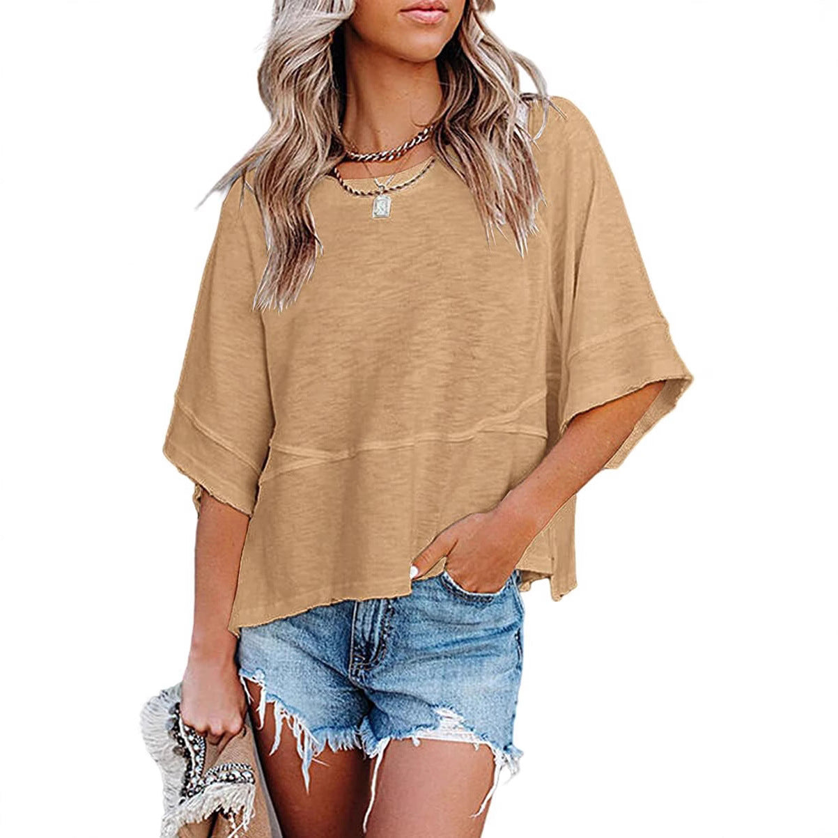 Women's Quarter-Sleeve Boxy Top Stalluxe