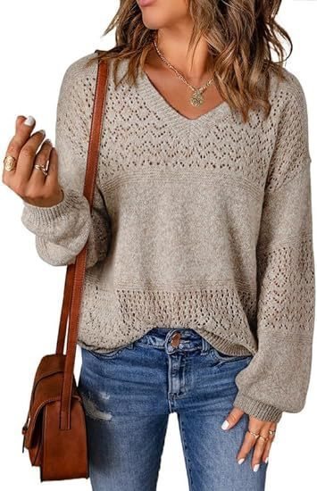 Damen luftiger Strickpullover Stalluxe