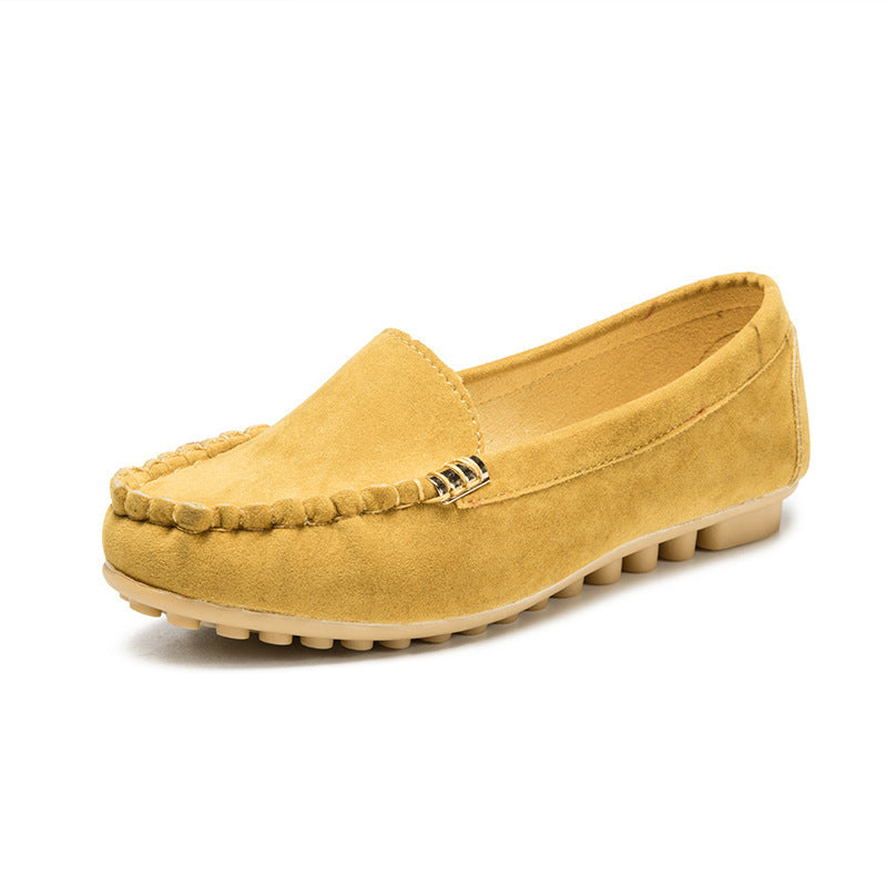 Damen Mokassins mit weichem Wildleder und rutschfester Sohle Stalluxe