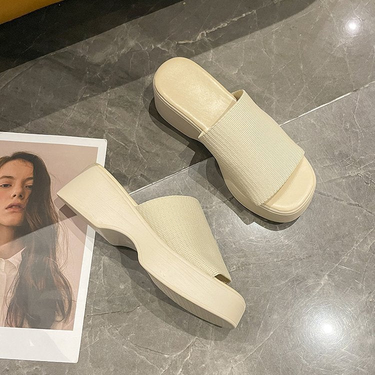 Damen Wedge-Pantoletten mit ergonomischem Fußbett und breiter Riemenpartie Stalluxe