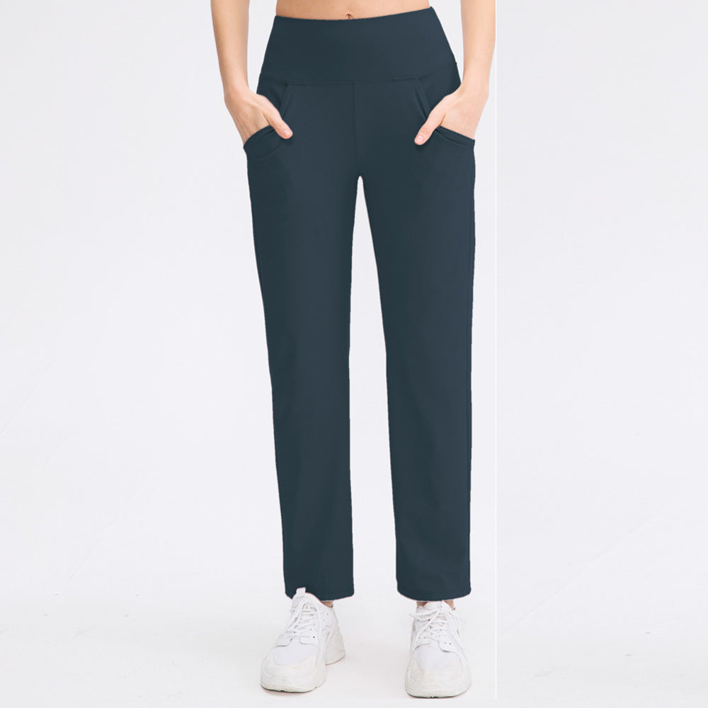 Damen Bequeme Sporthose mit hohem Bund und praktischen Seitentaschen Stalluxe