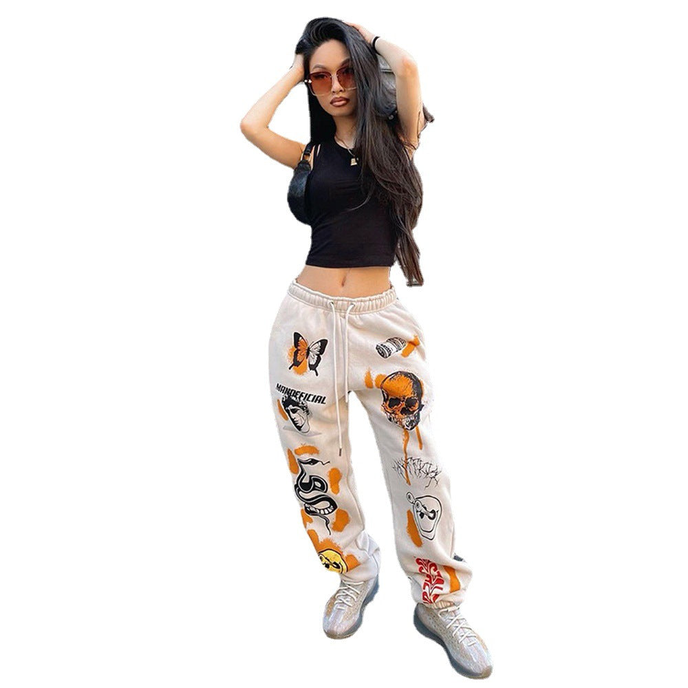 Damen Sweathose im Grafitdesign mit Kordelzug und relaxed Fit Stalluxe